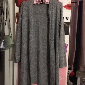 Long gray cardigan